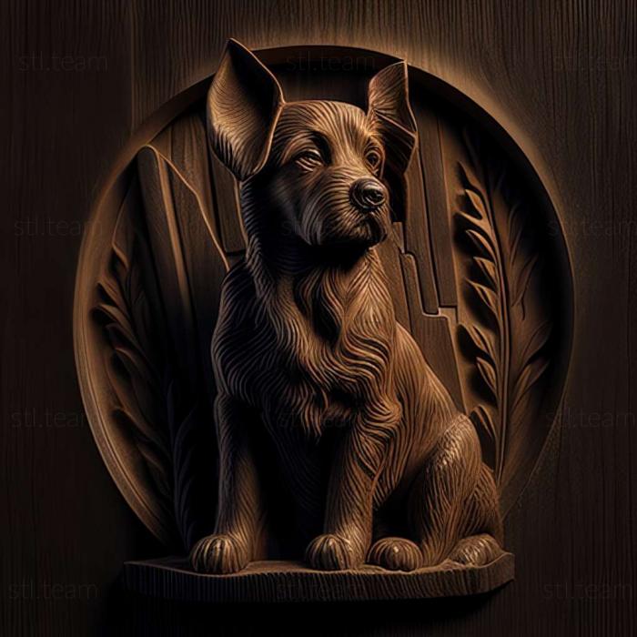 3D model Danish Swedish farm dog (STL)